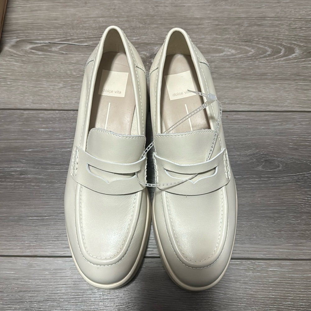 Dolce Vita Cream Platform Loafer Mules - Picture 7 of 8